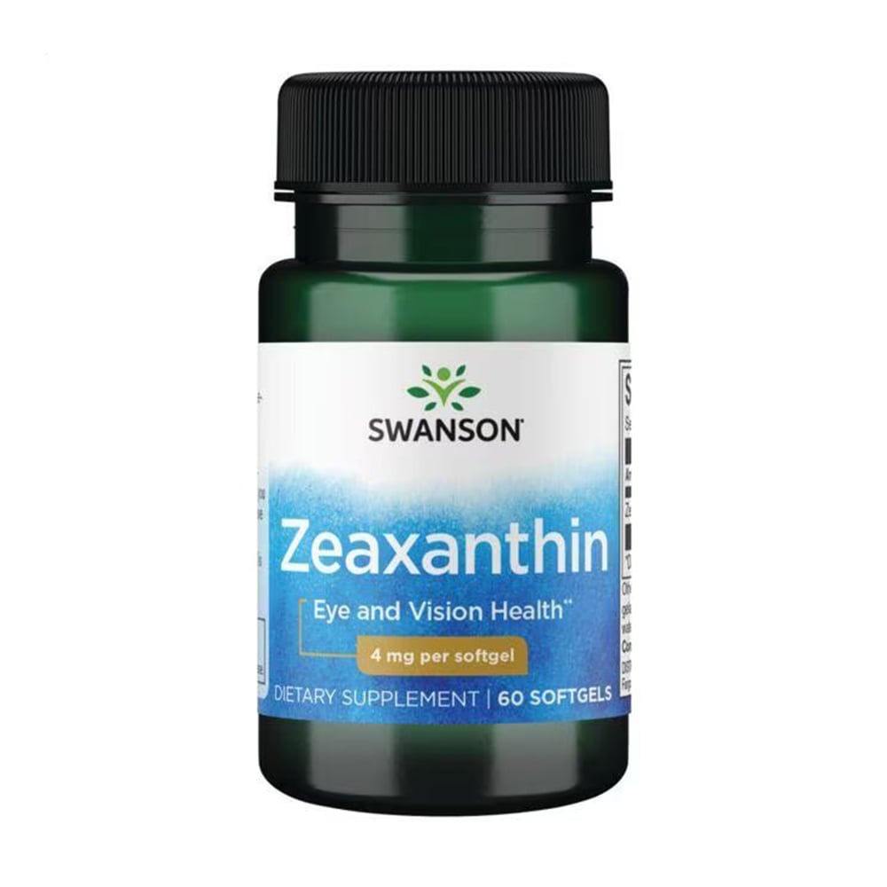 Зеаксантин Swanson Zeaxanthin 4 мг, 60 гелевих капсул